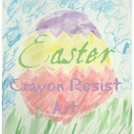 Easter Watercolor Crayon Resist Art