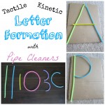 Tactile and Kinetic Letter Formation with Pipe Cleaners