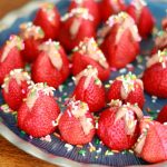 Two Ingredient, Chocolate Filled Strawberry Bites Recipe