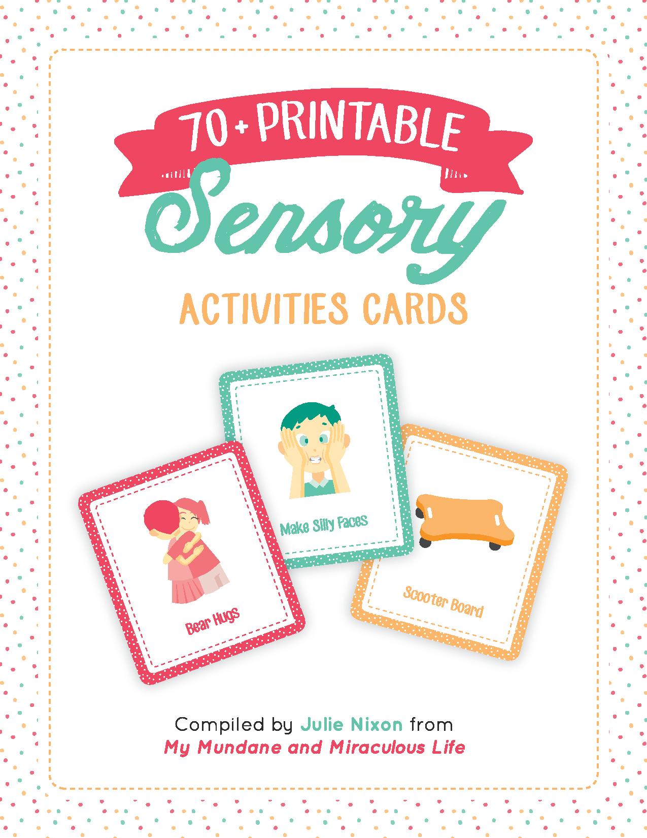 70 Printable Sensory Activities Cards Personal Use Only My Mundane 